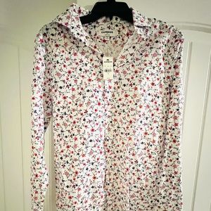 Express Mens button down floral dress shirt in size small